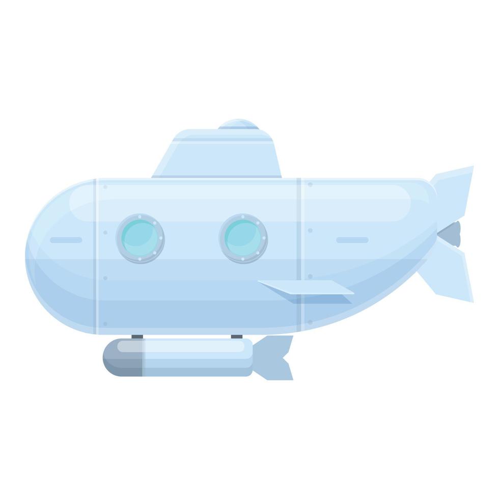 icono de submarino de vela, estilo de dibujos animados vector