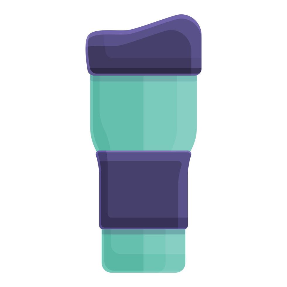 Thermo cup icon, cartoon style vector