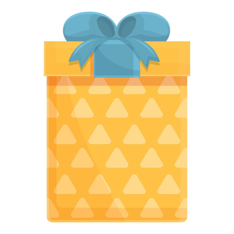 vector de dibujos animados de icono de caja de regalo de arco. caja de regalo