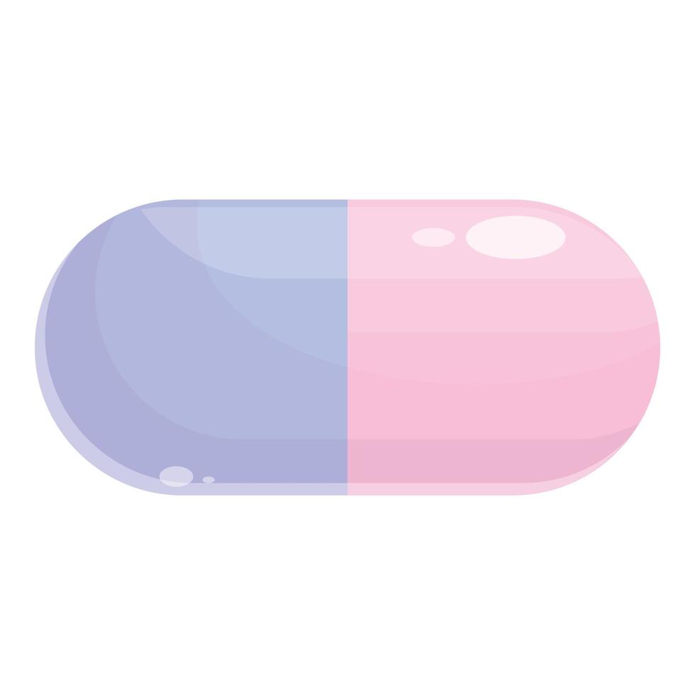 Contraception capsule icon cartoon vector. Birth control vector