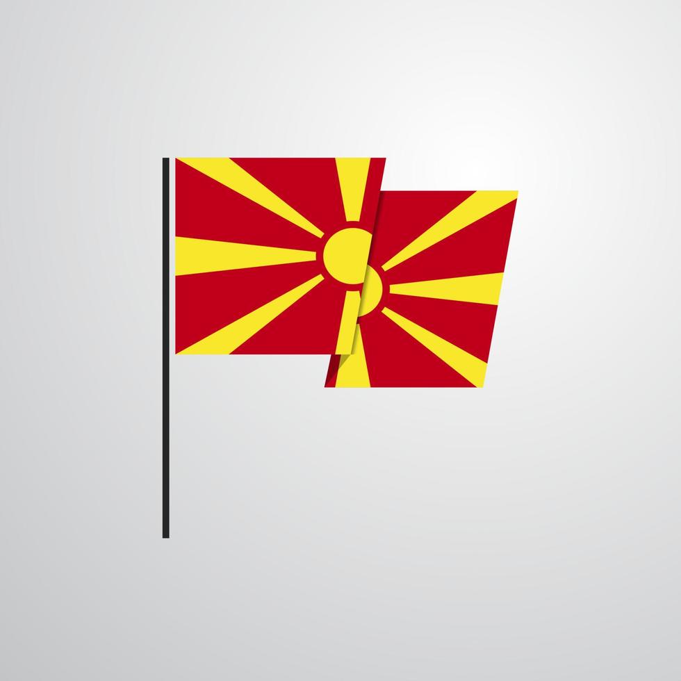 Macedonia waving Flag design vector