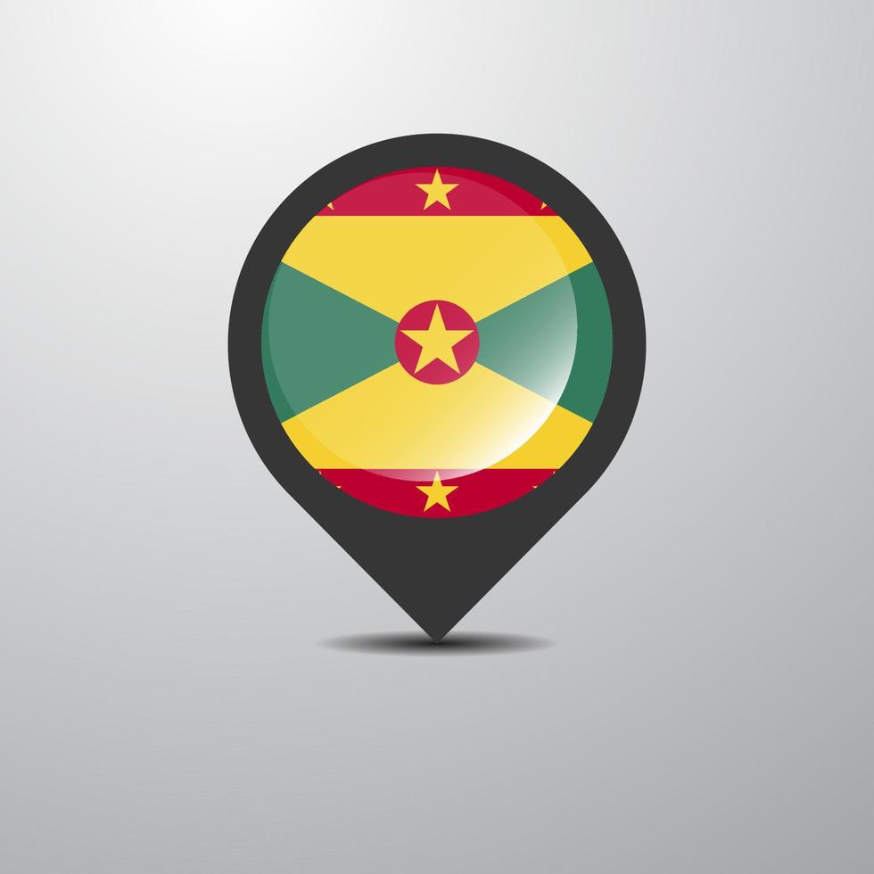 Grenada Map Pin vector