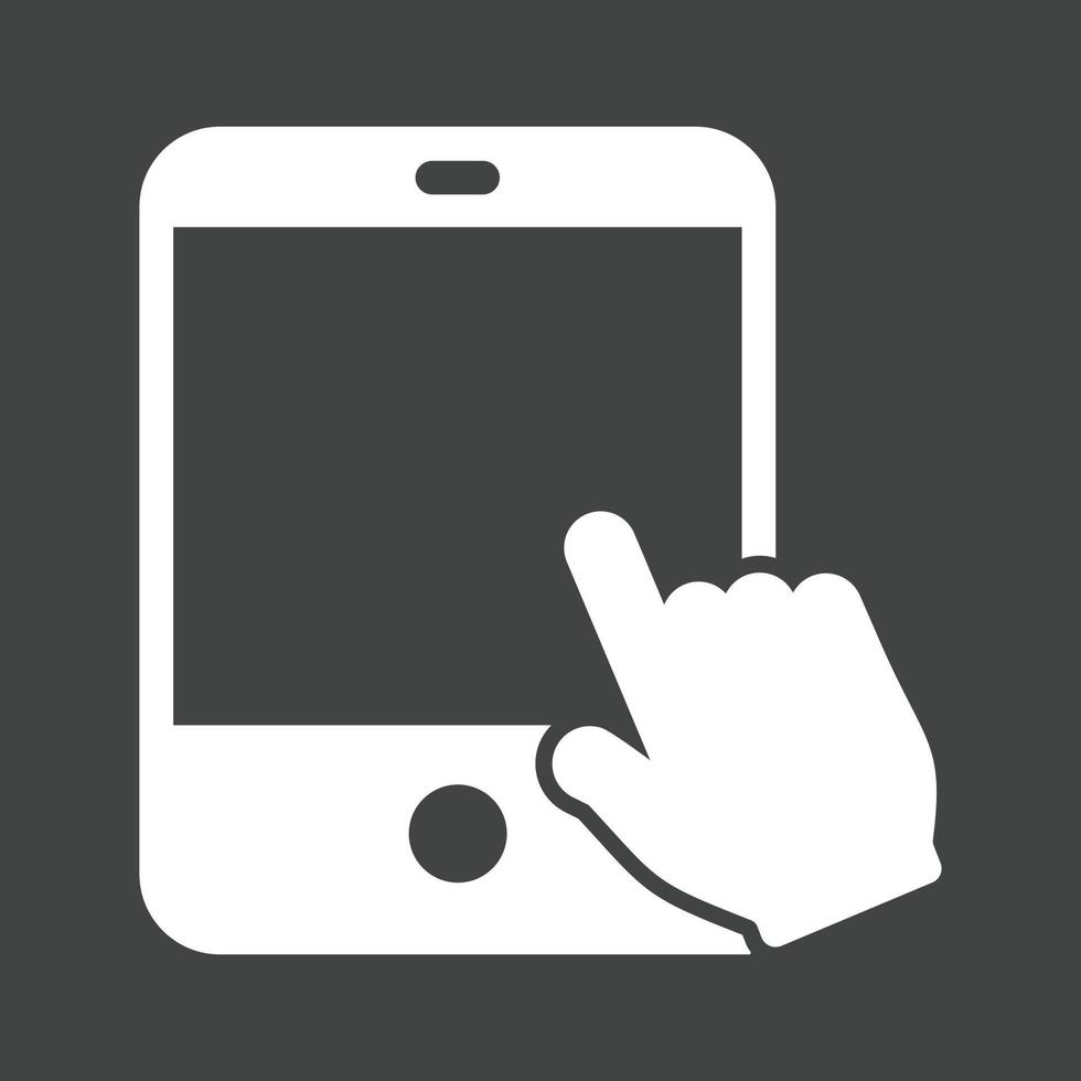 Touch Device I Glyph Inverted Icon vector