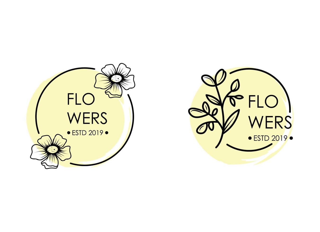 Vector abstract logo design templates in trendy linear minimal style
