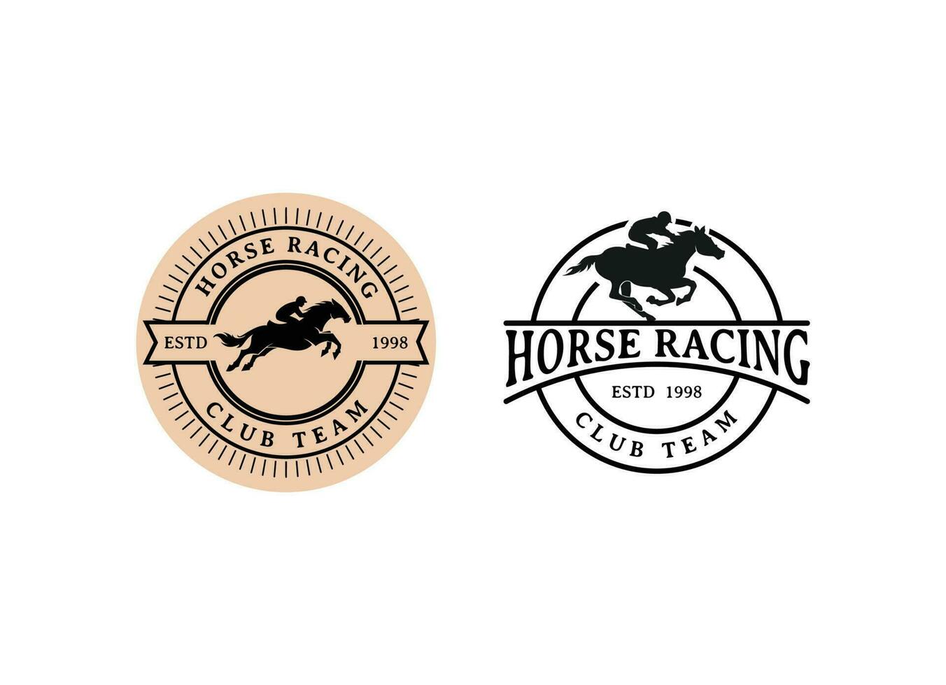 logotipo de carreras de caballos ideal para cualquier tema de empresa relacionado. vector