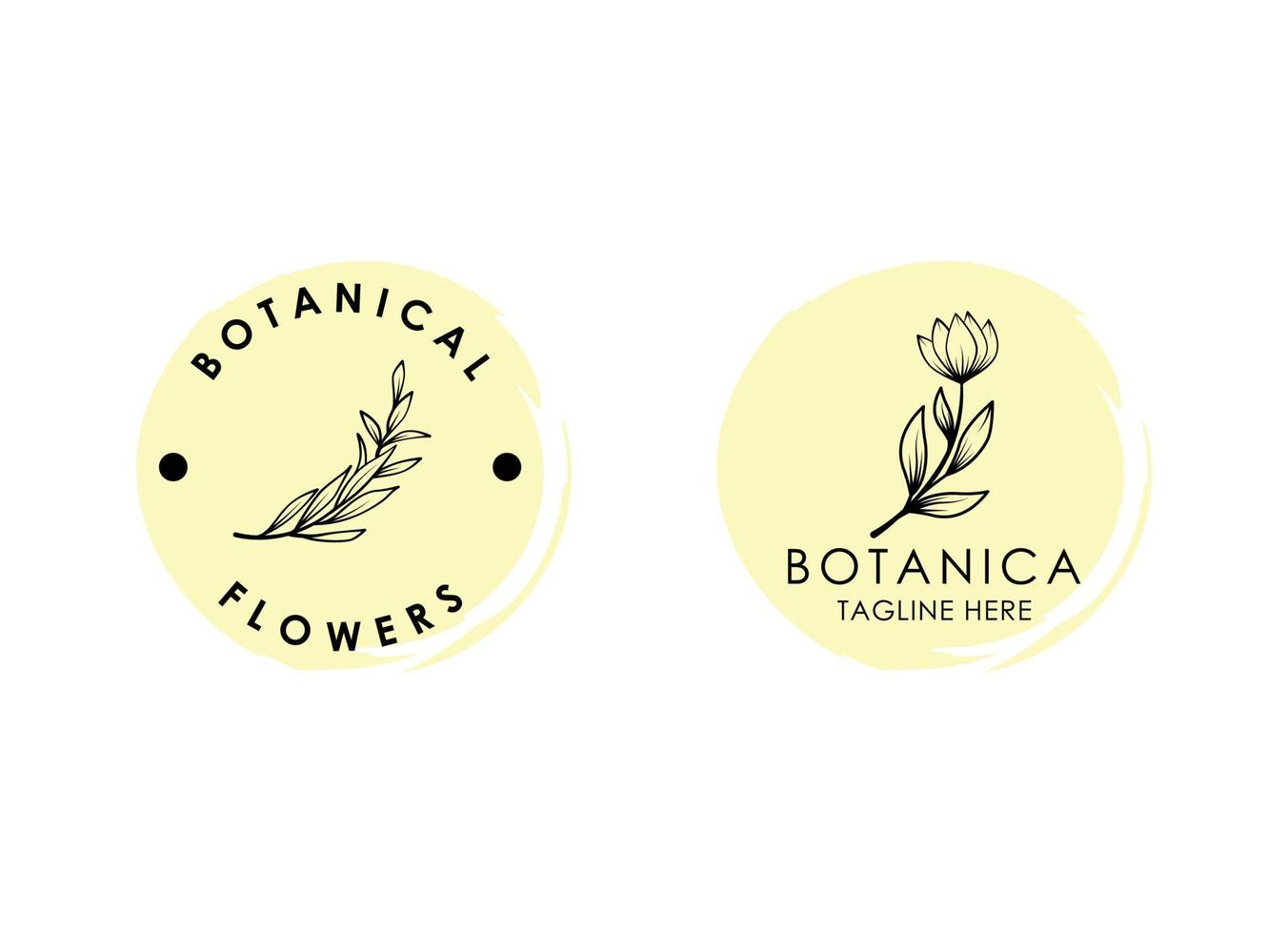 Vector abstract logo design templates in trendy linear minimal style