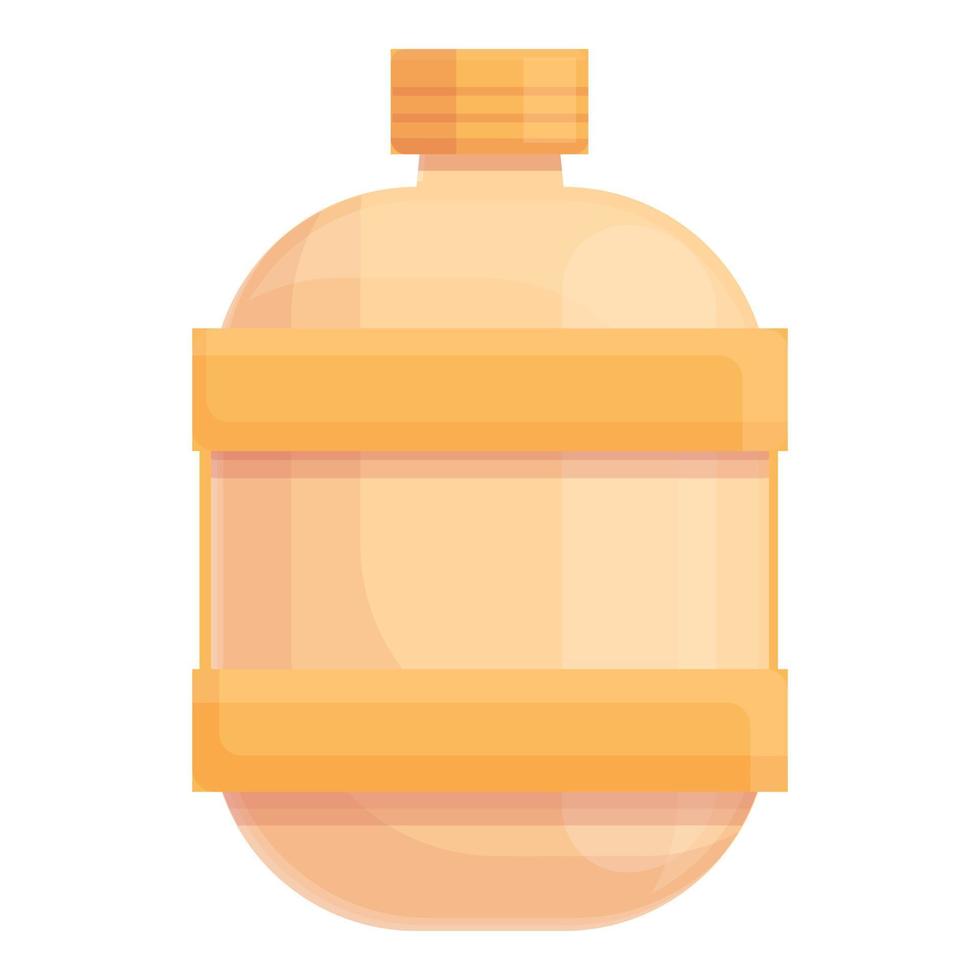 Safari water flask icon, cartoon style vector