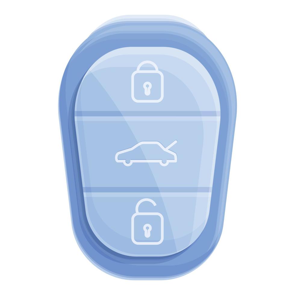 Classic smart car key icon, cartoon style vector