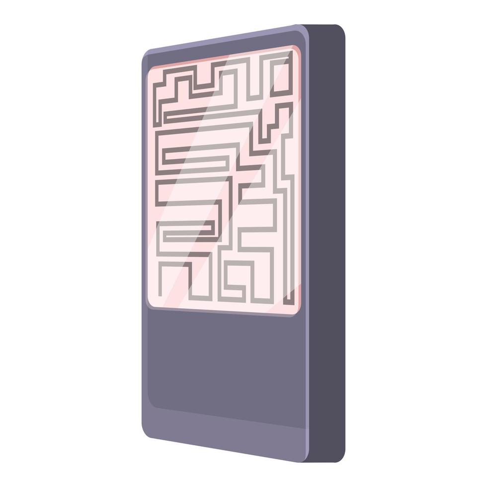 Maze test game icon cartoon vector. Puzzle task vector