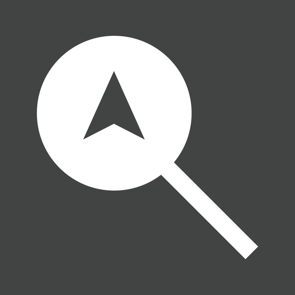 Find Direction Glyph Inverted Icon vector