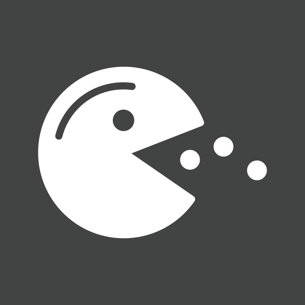 Game Character II Glyph Inverted Icon vector