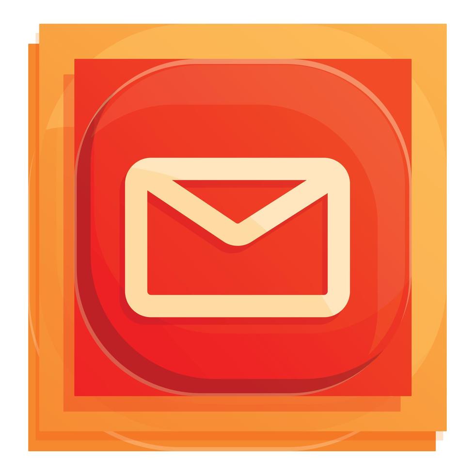 Mail button interface icon, cartoon style 14297081 Vector Art at Vecteezy
