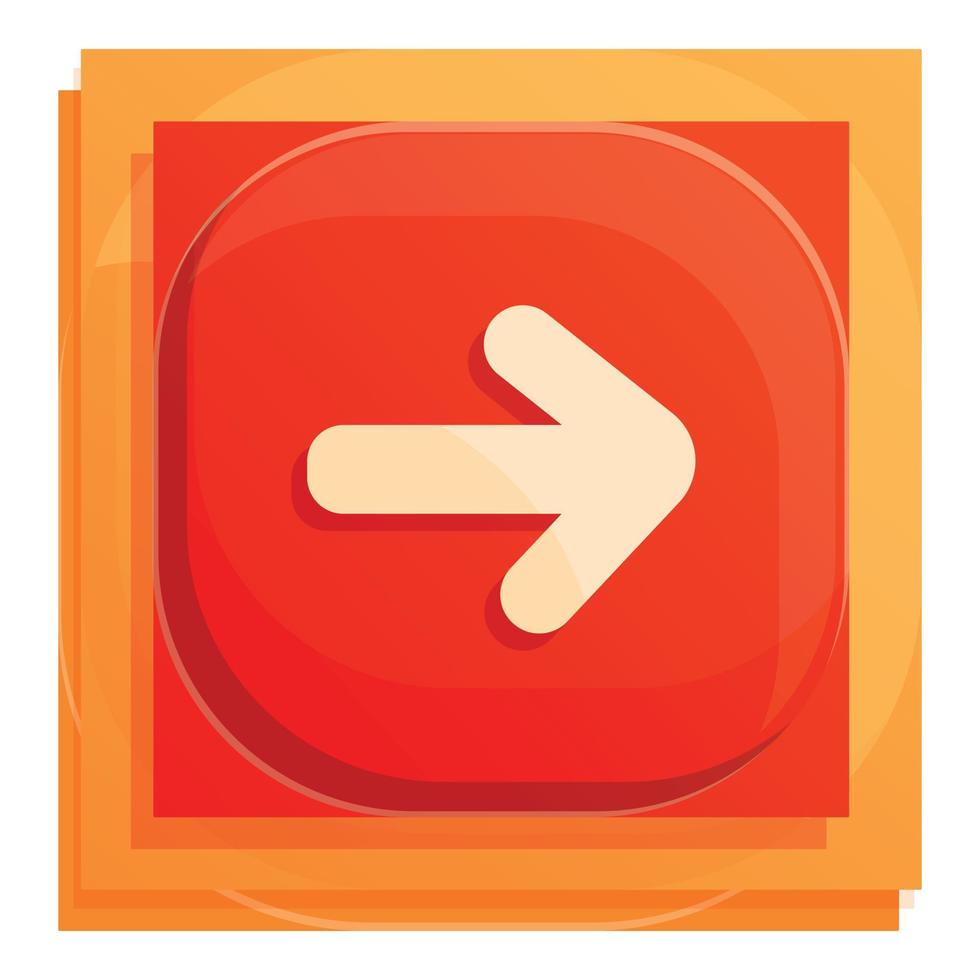 Forward button icon, cartoon style vector