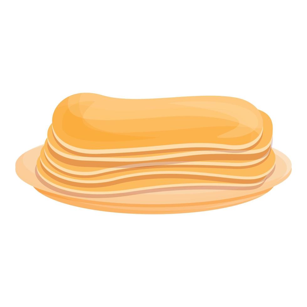 Korean pancakes icon, cartoon style vector