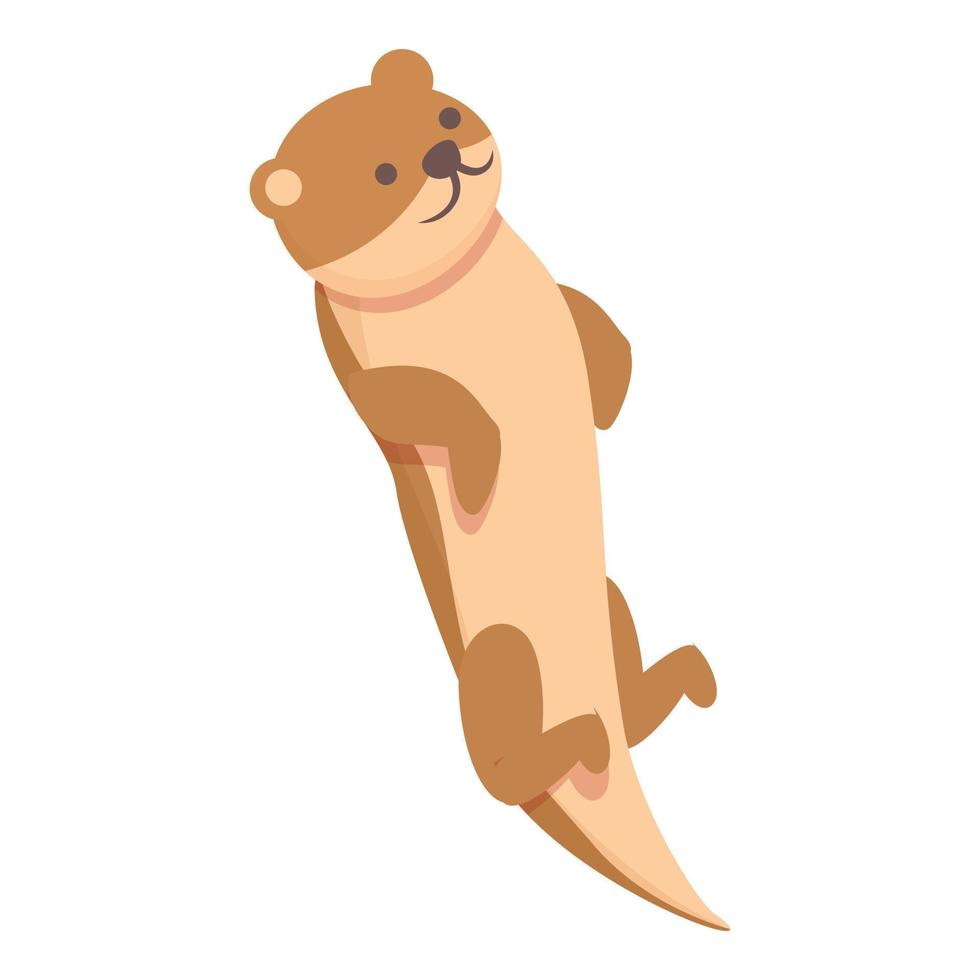 Fur weasel icon cartoon vector. Stoat animal vector