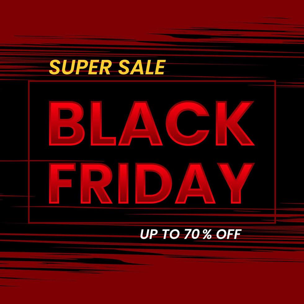 promotion design background for black friday with red, yellow and white typography. simple, elegant and modern style. use for flyer, banner, promotion, advertising, web, social and ads vector