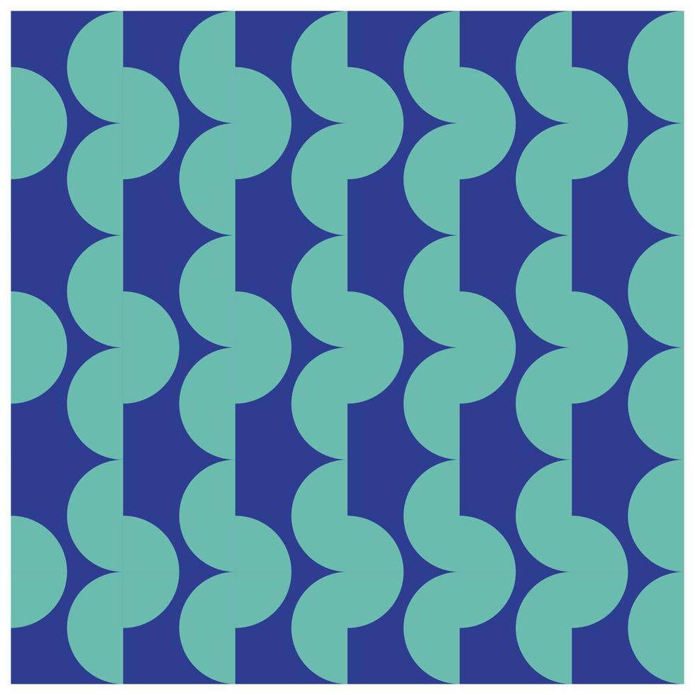 patrón de semicírculo regular y aislado sobre fondo azul. geometría de fondo editable abstracta en formato eps10 vector