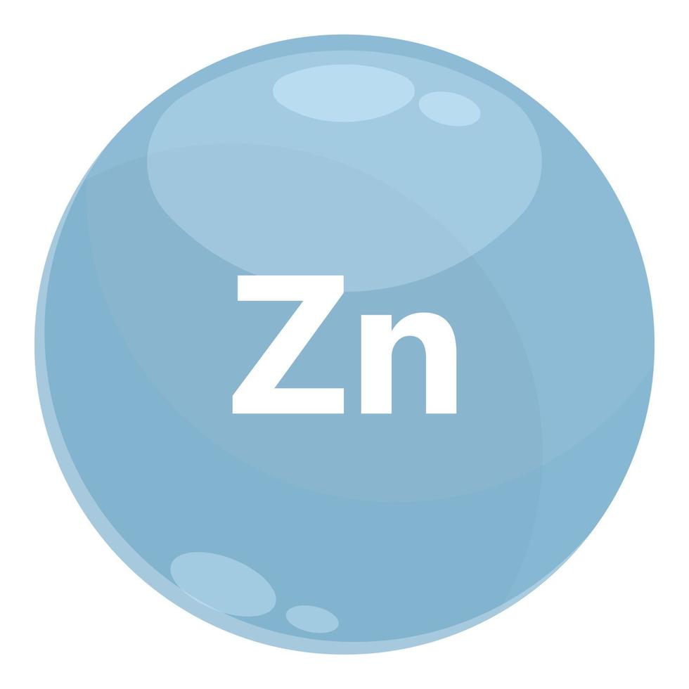 Zn element icon cartoon vector. Mineral vitamin vector