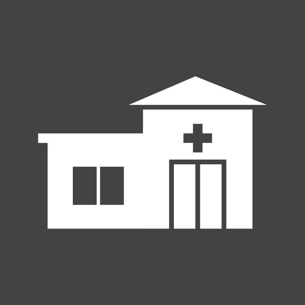 Emergency Room Glyph Inverted Icon vector
