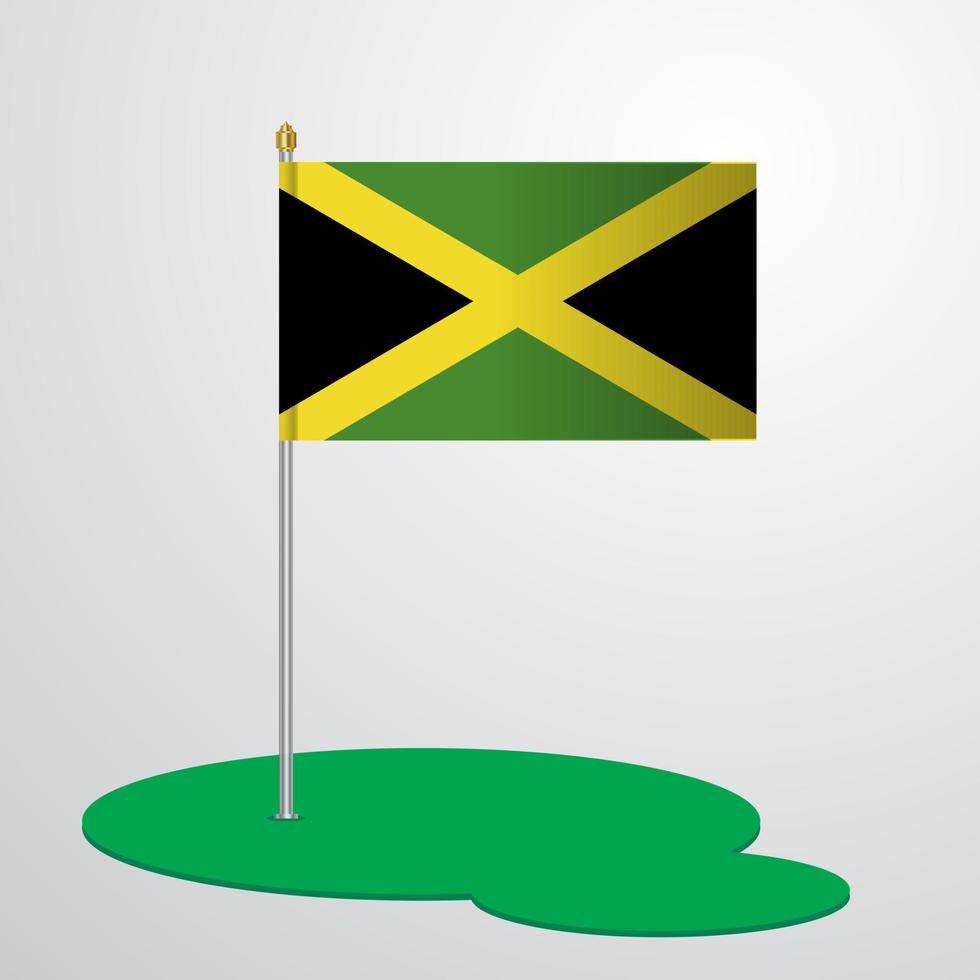 asta de la bandera jamaica vector