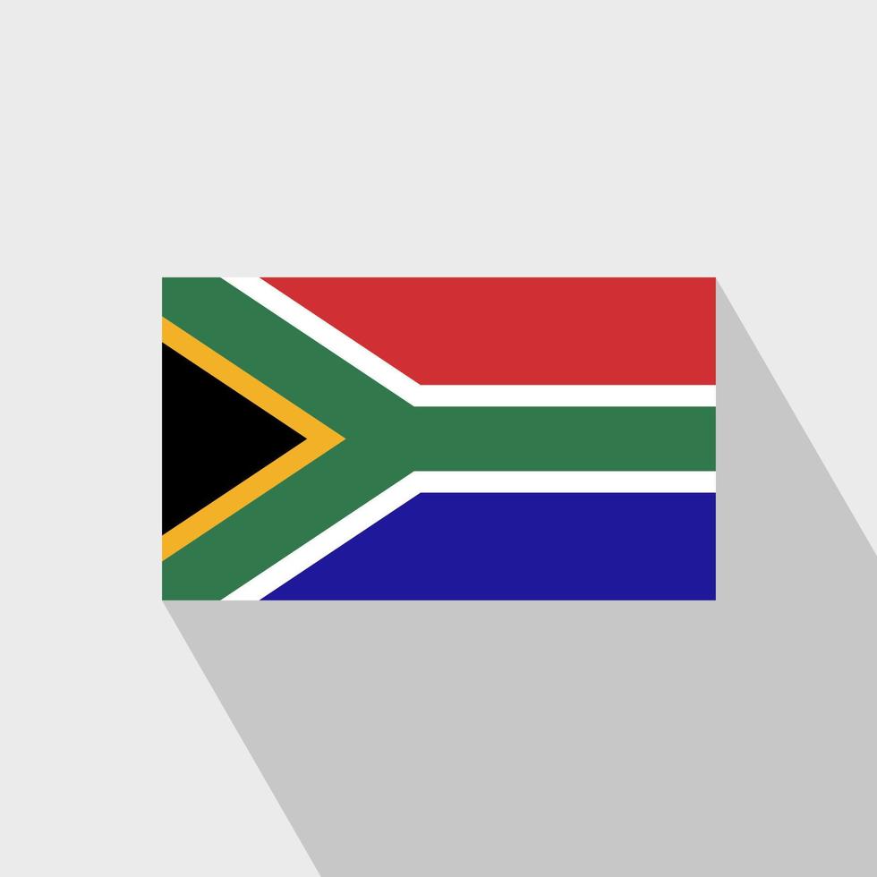 South Africa flag Long Shadow design vector