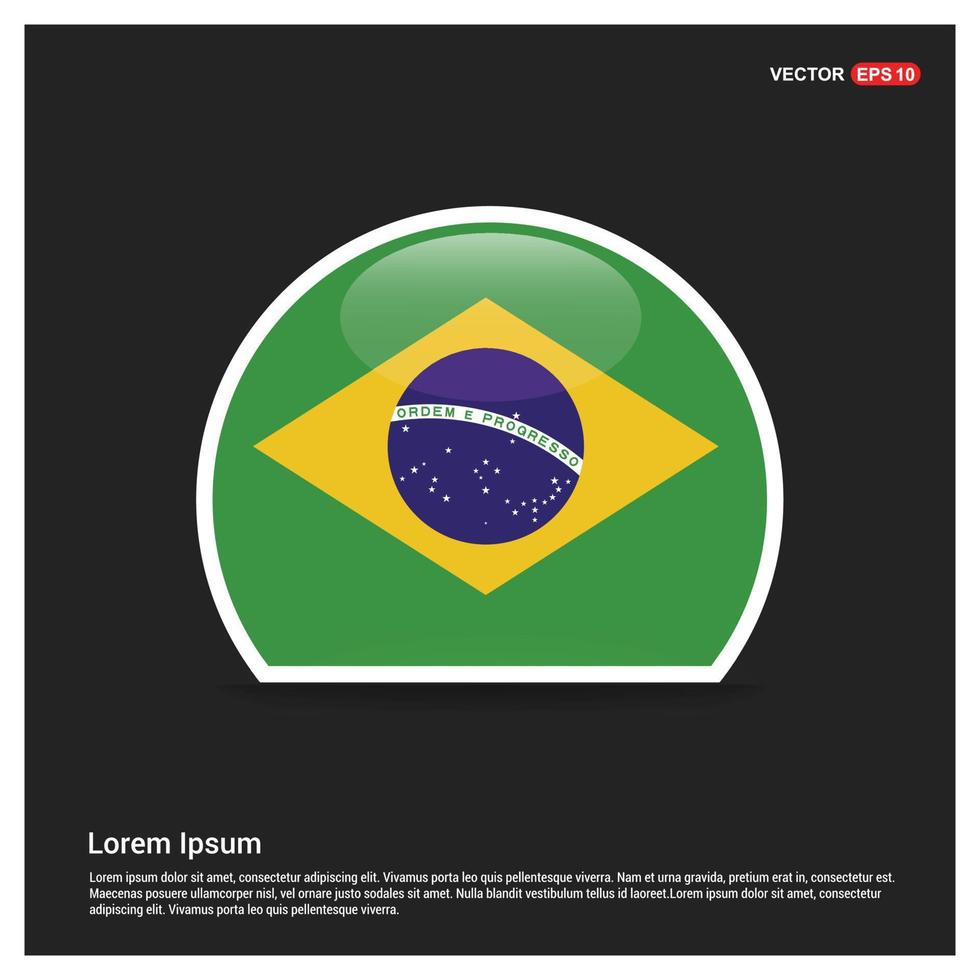 Brazil Indpendence day design card vector