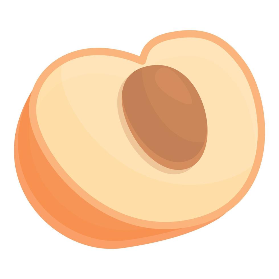 Protein nutrient peach icon, cartoon style vector