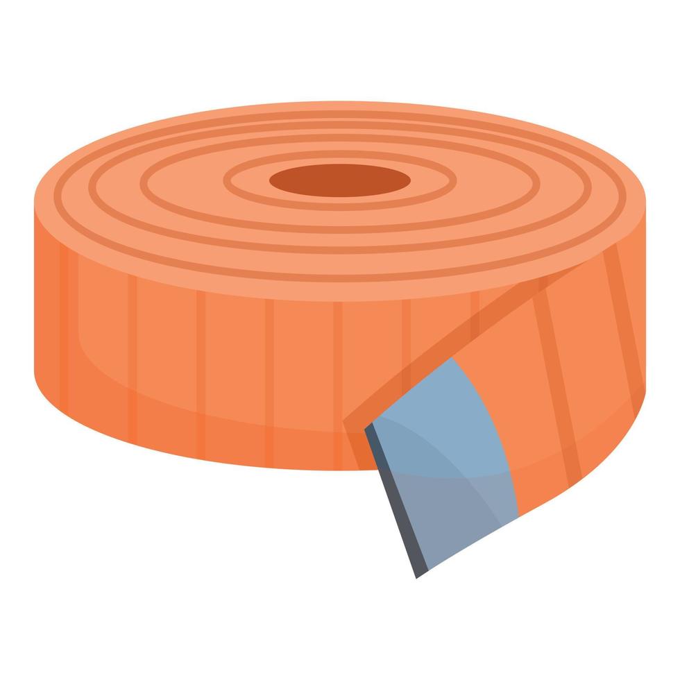 Measurement tape icon, cartoon style vector