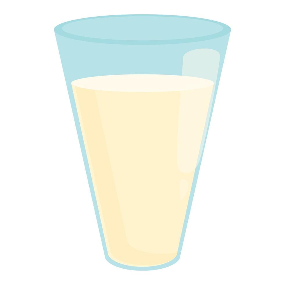 vector de dibujos animados de icono de vidrio de leche vegetal. bebida vegana