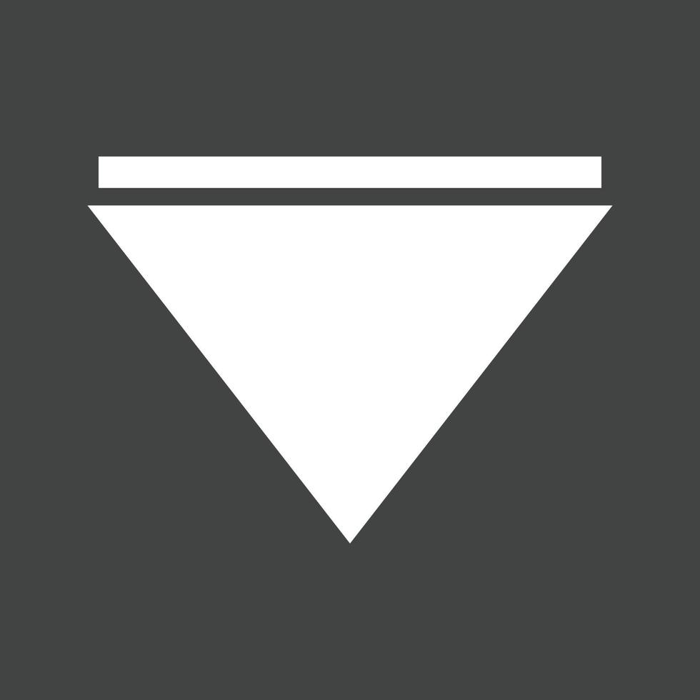 Arrow Down Glyph Inverted Icon vector