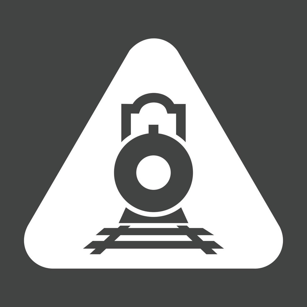 Railway sign Glyph Inverted Icon vector