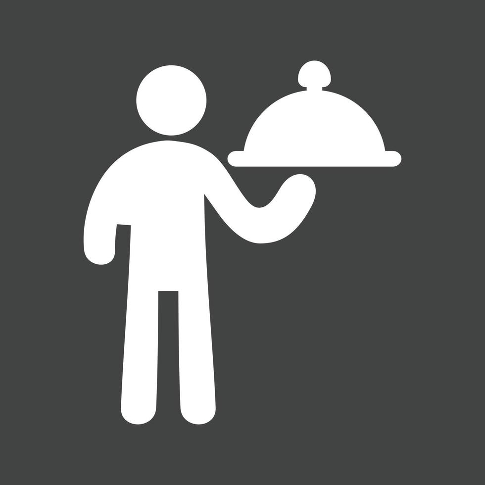 Waiter Glyph Inverted Icon vector