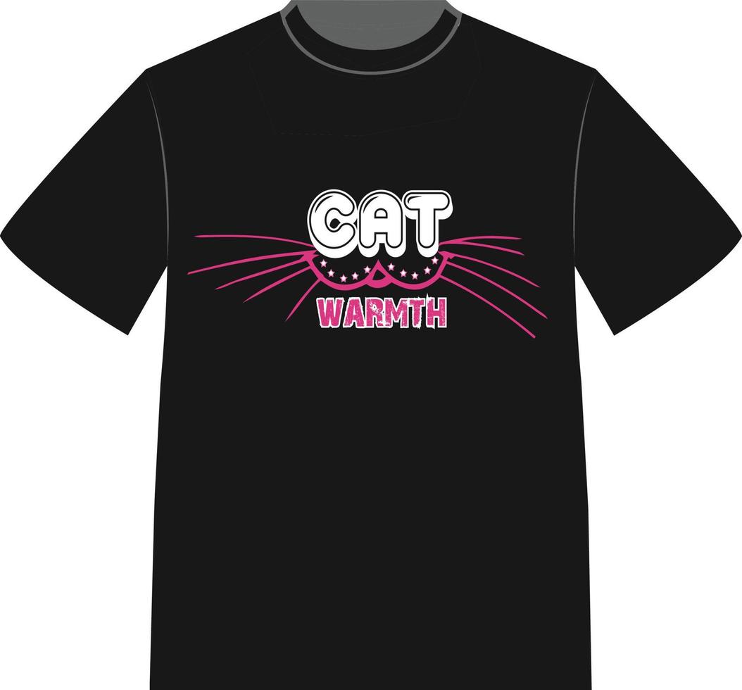 Cat love t shirt design vector