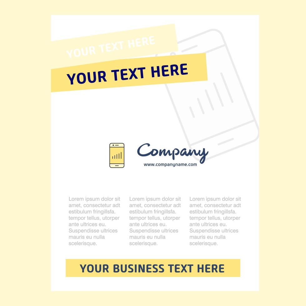 Smartphone Title Page Design for Company profile annual report presentations leaflet Brochure Vector Background