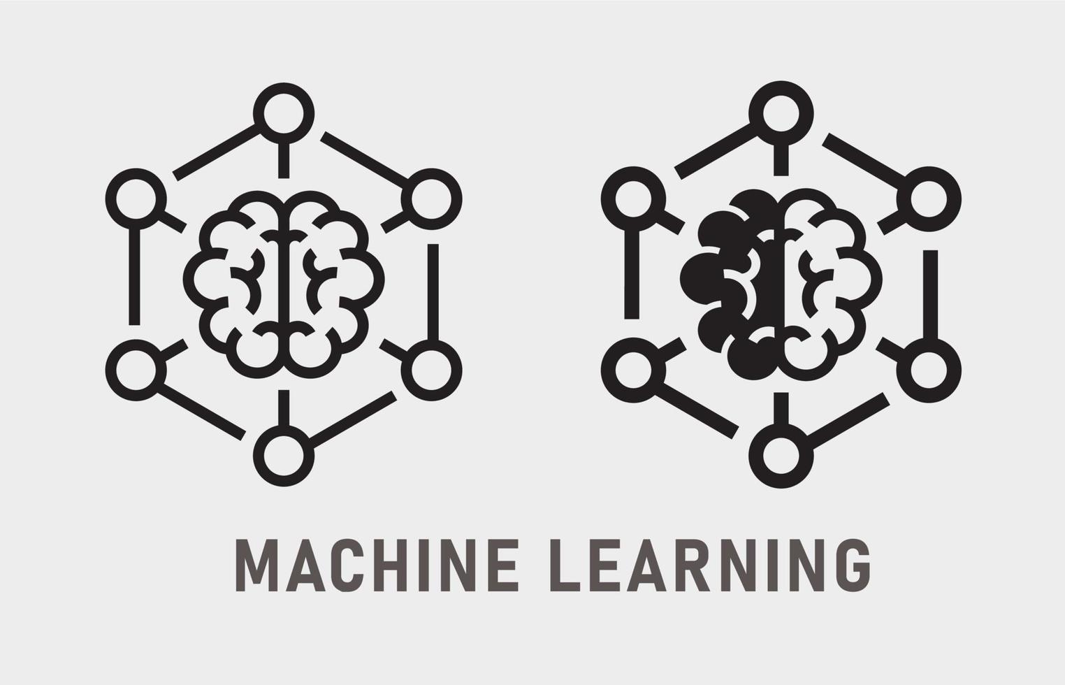 icono de aprendizaje automático sobre fondo blanco. ilustración vectorial vector