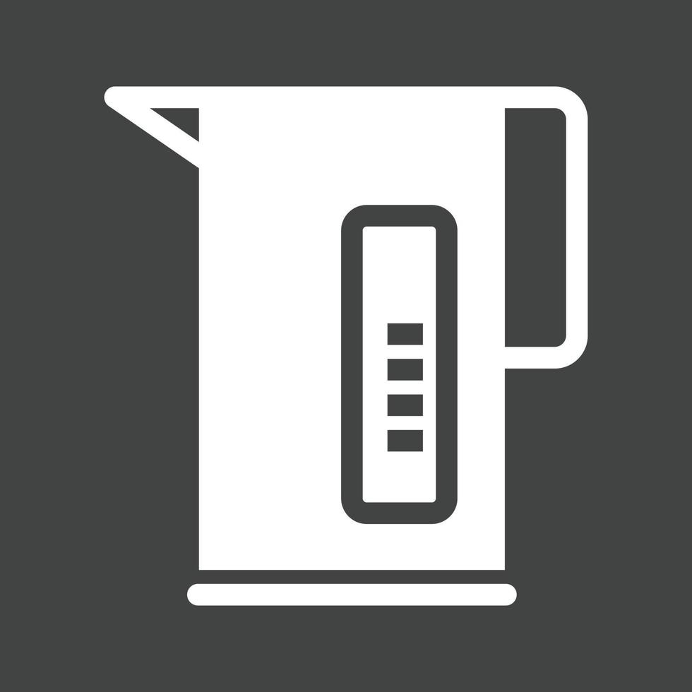 Electric Kettle Glyph Inverted Icon vector