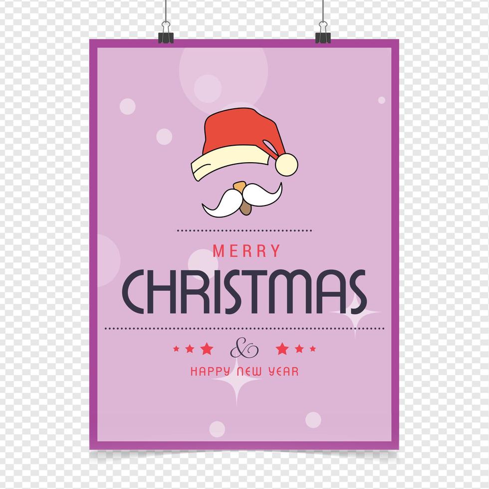 Merry Christmas card with creative design vector