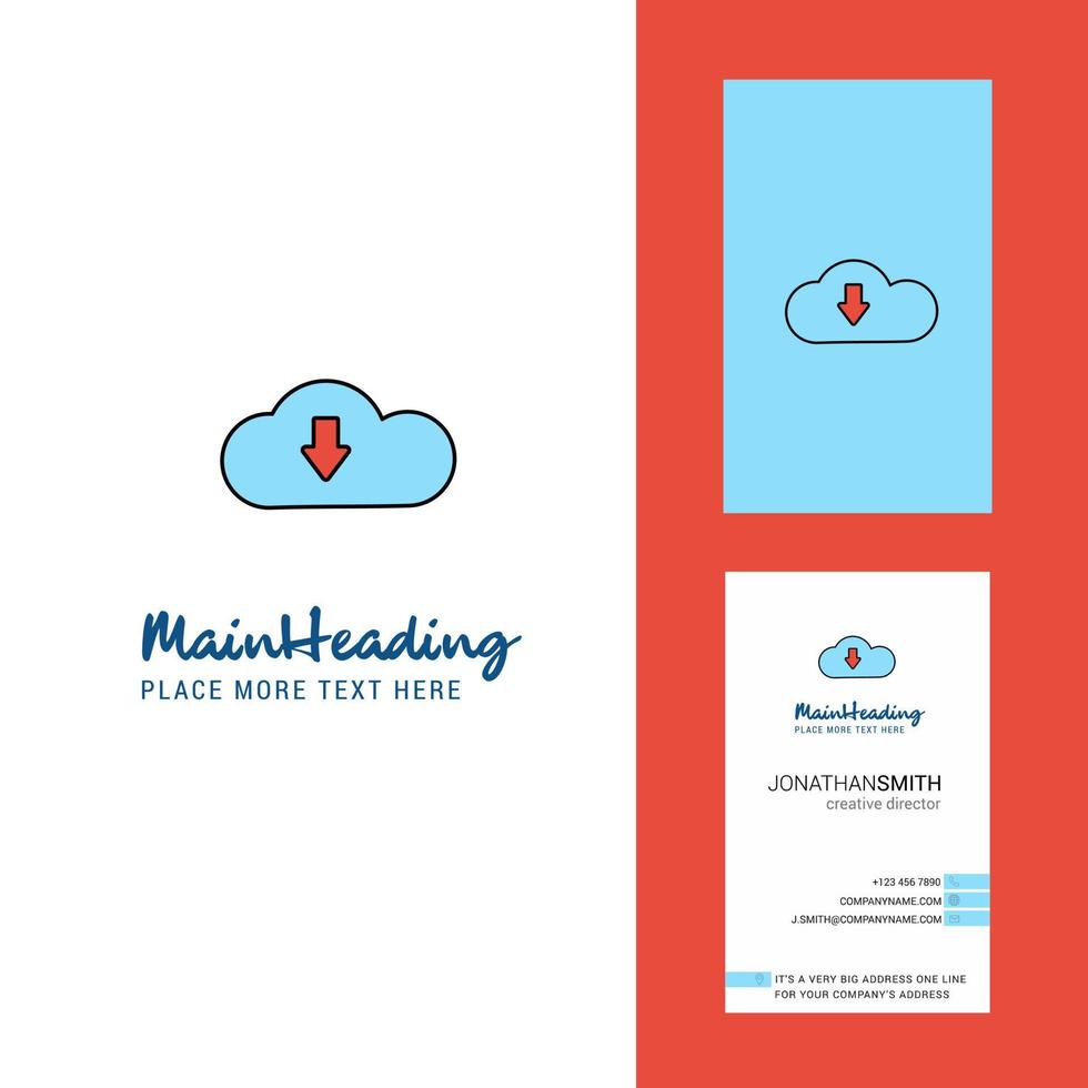 Downloading Creative Logo and business card vertical Design Vector