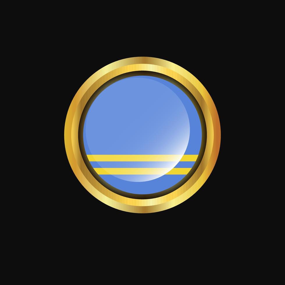 Aruba flag Golden button vector