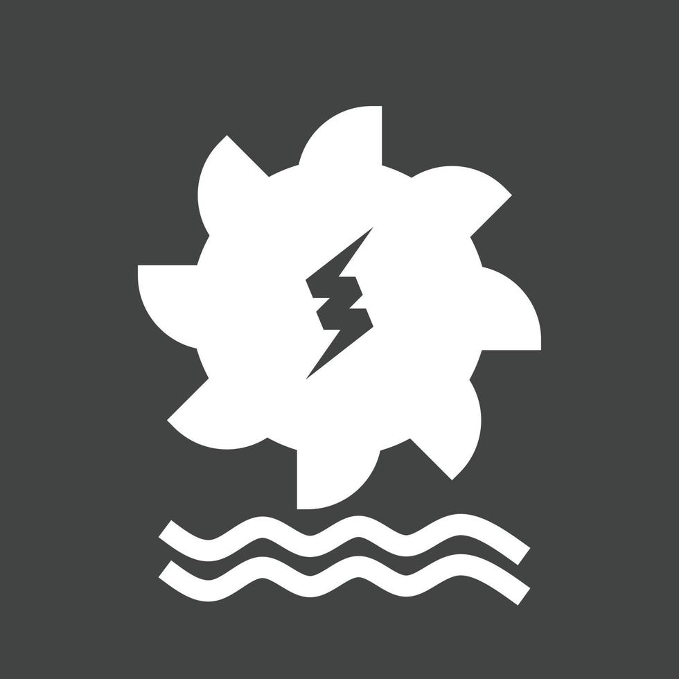 Hydro Power Glyph Inverted Icon vector