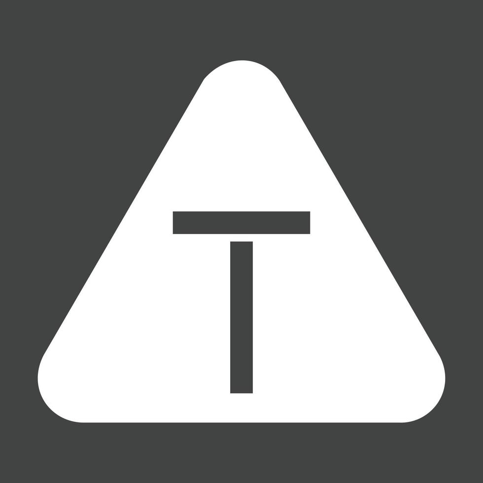Dead End Glyph Inverted Icon vector