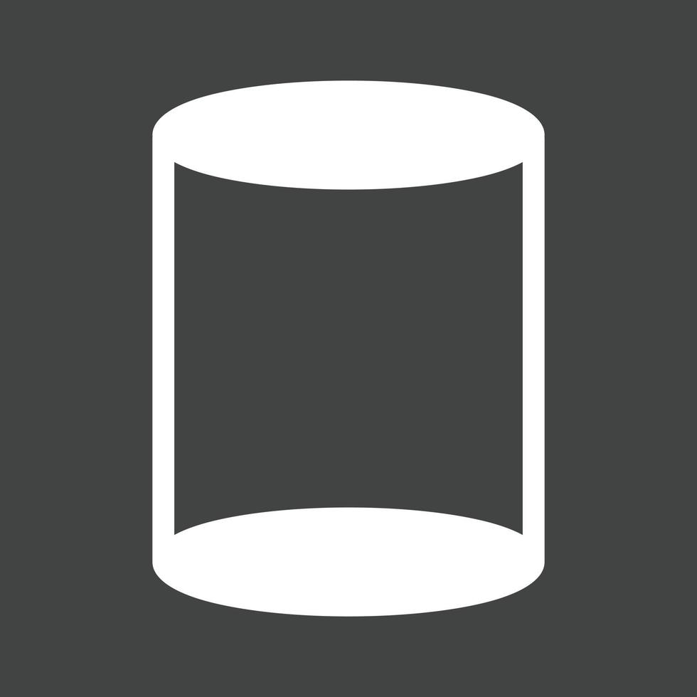 Cylinder Glyph Inverted Icon vector