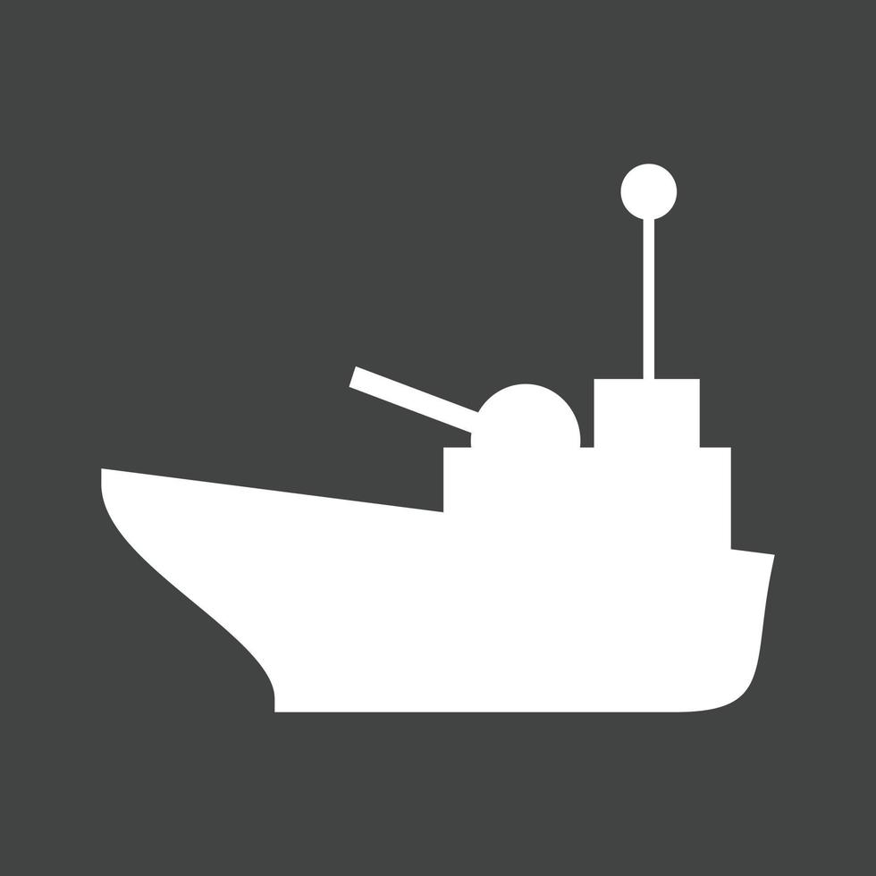 Vessel Glyph Inverted Icon vector