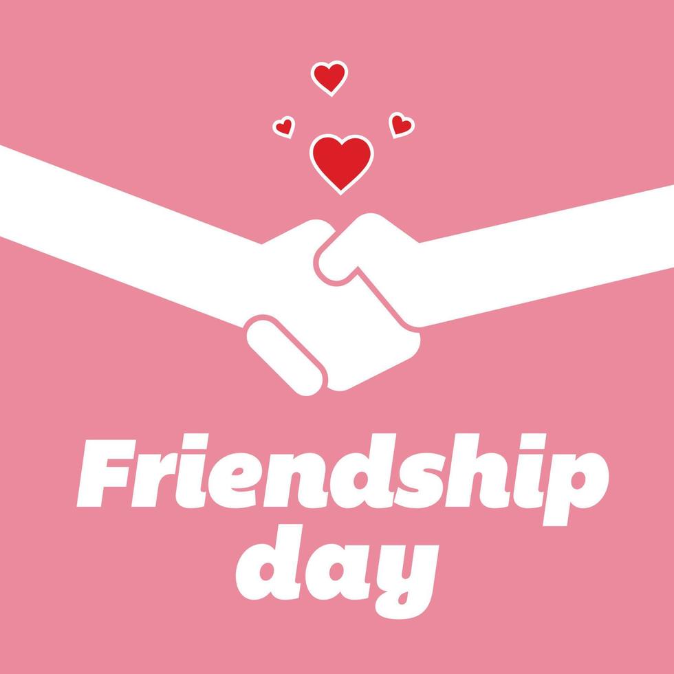 Happy Freindship day design with typography vector