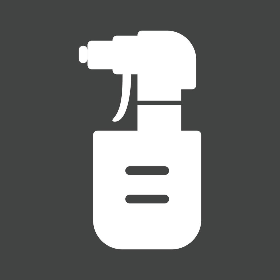 Water Spray bottle Glyph Inverted Icon vector