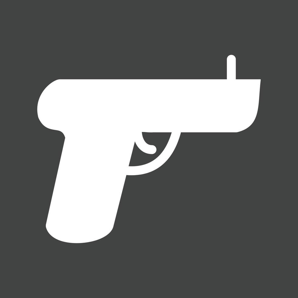 icono de glifo de pistola de juguete invertido vector