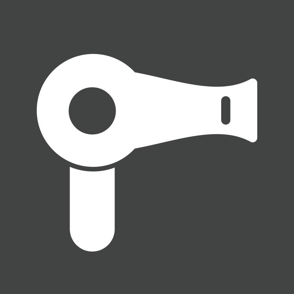 Hair Dryer I Glyph Inverted Icon vector