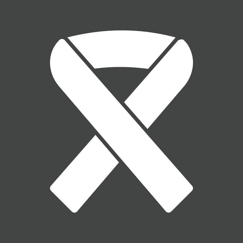 Ribbon Glyph Inverted Icon vector