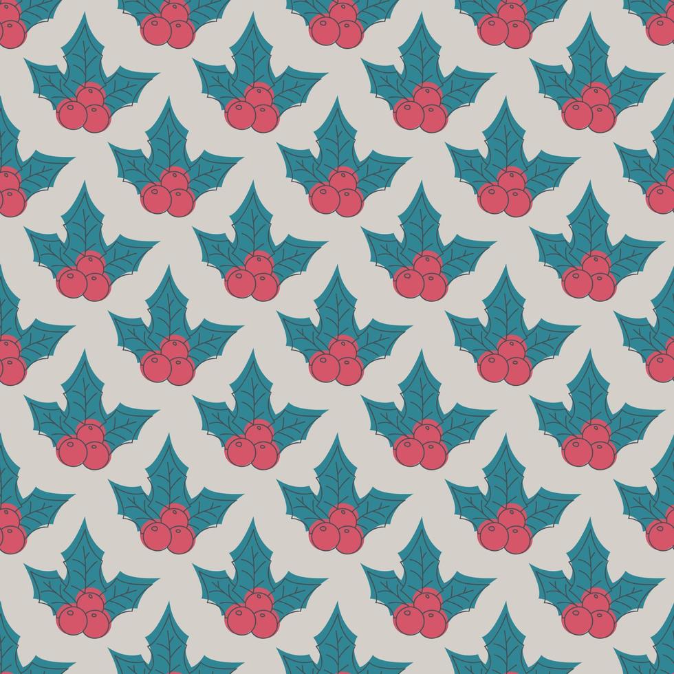 doodle christmas pattern vector