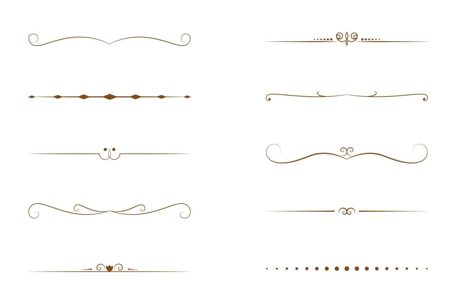 elegant borders set vector